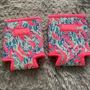 Lilly Pulitzer Pink and Blue Beverage Koozies